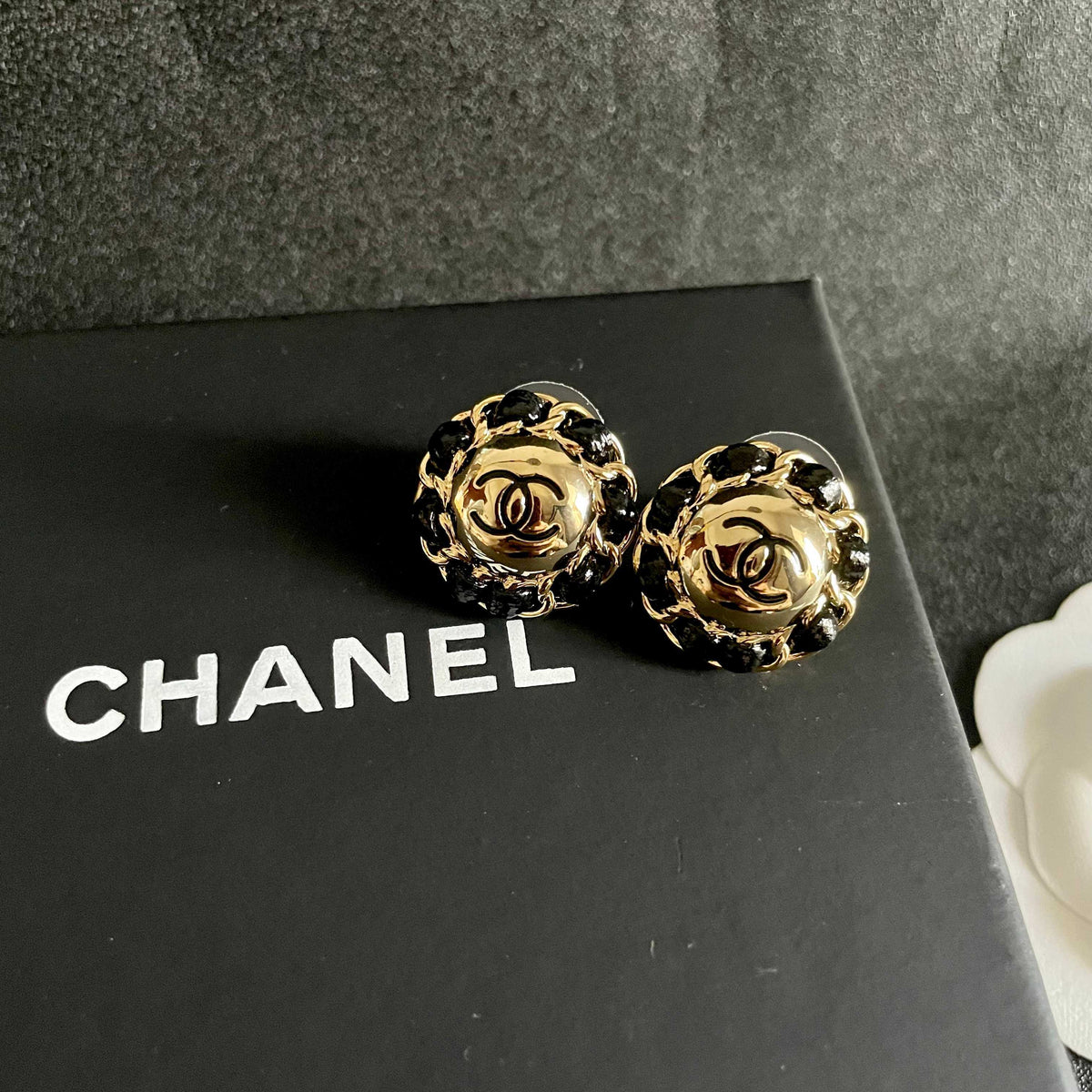 double c Stud Earrings for women - alternate angle view 9