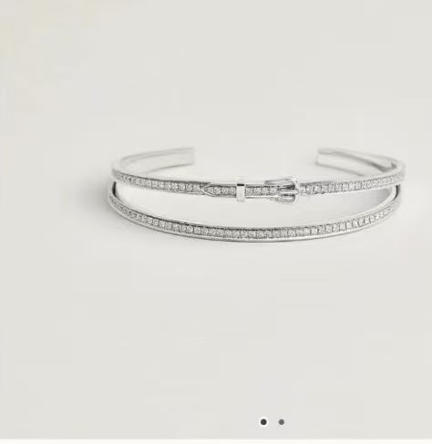 gold crystal inlaid Belt for men and women - product detail view