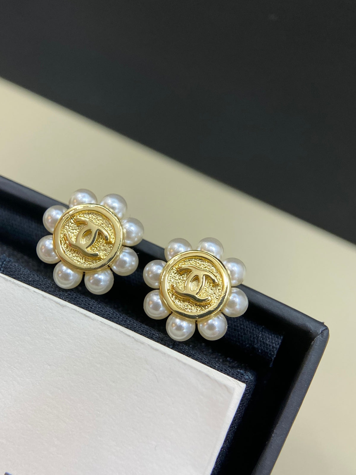 floral Stud Earrings for women - alternate angle view 3