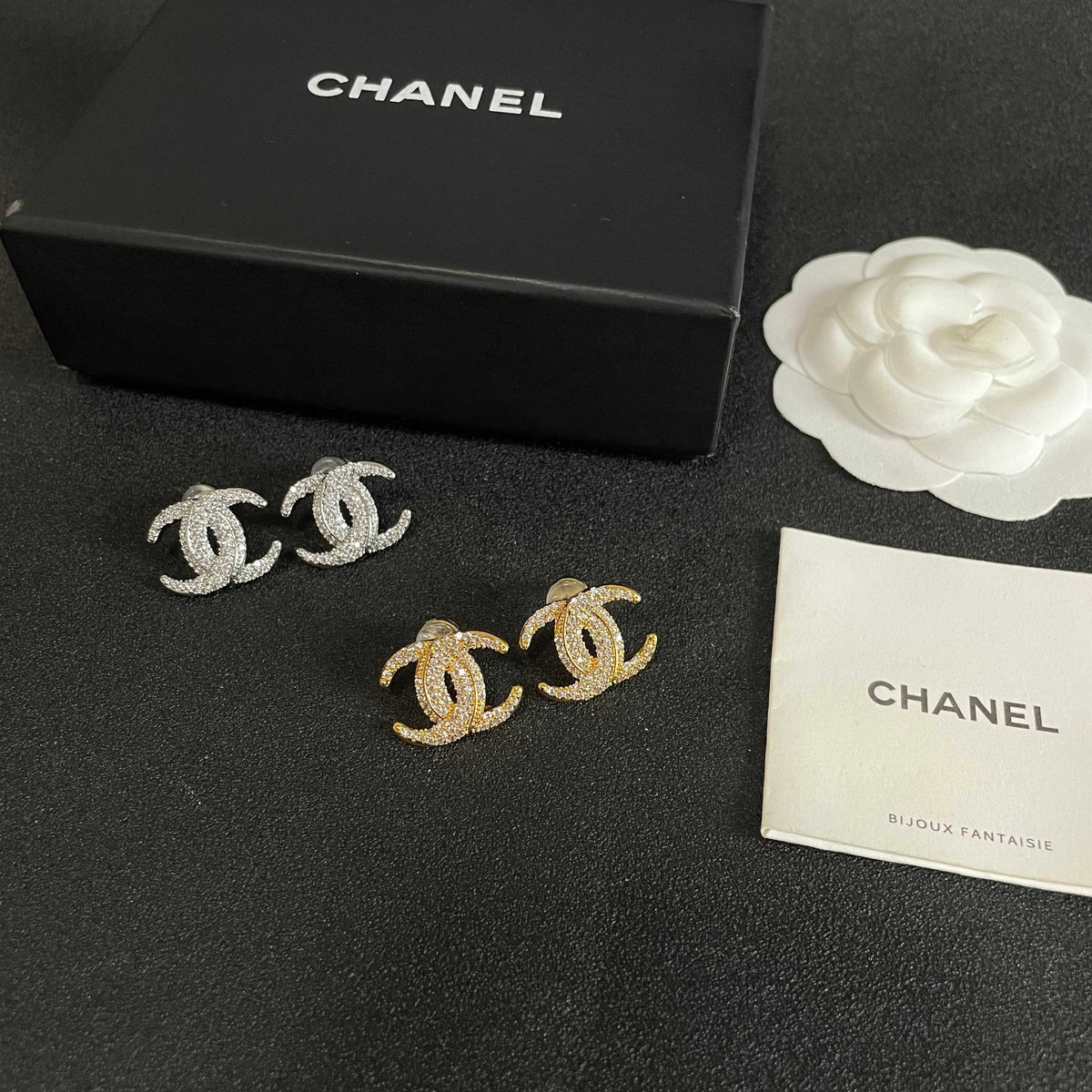 double c Stud Earrings for women - alternate angle view 5