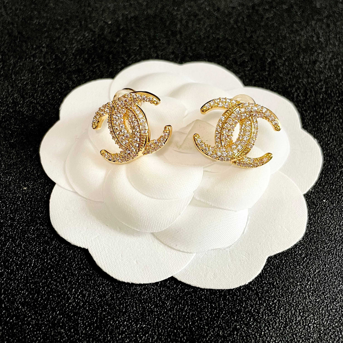 double c Stud Earrings for women - alternate angle view 8