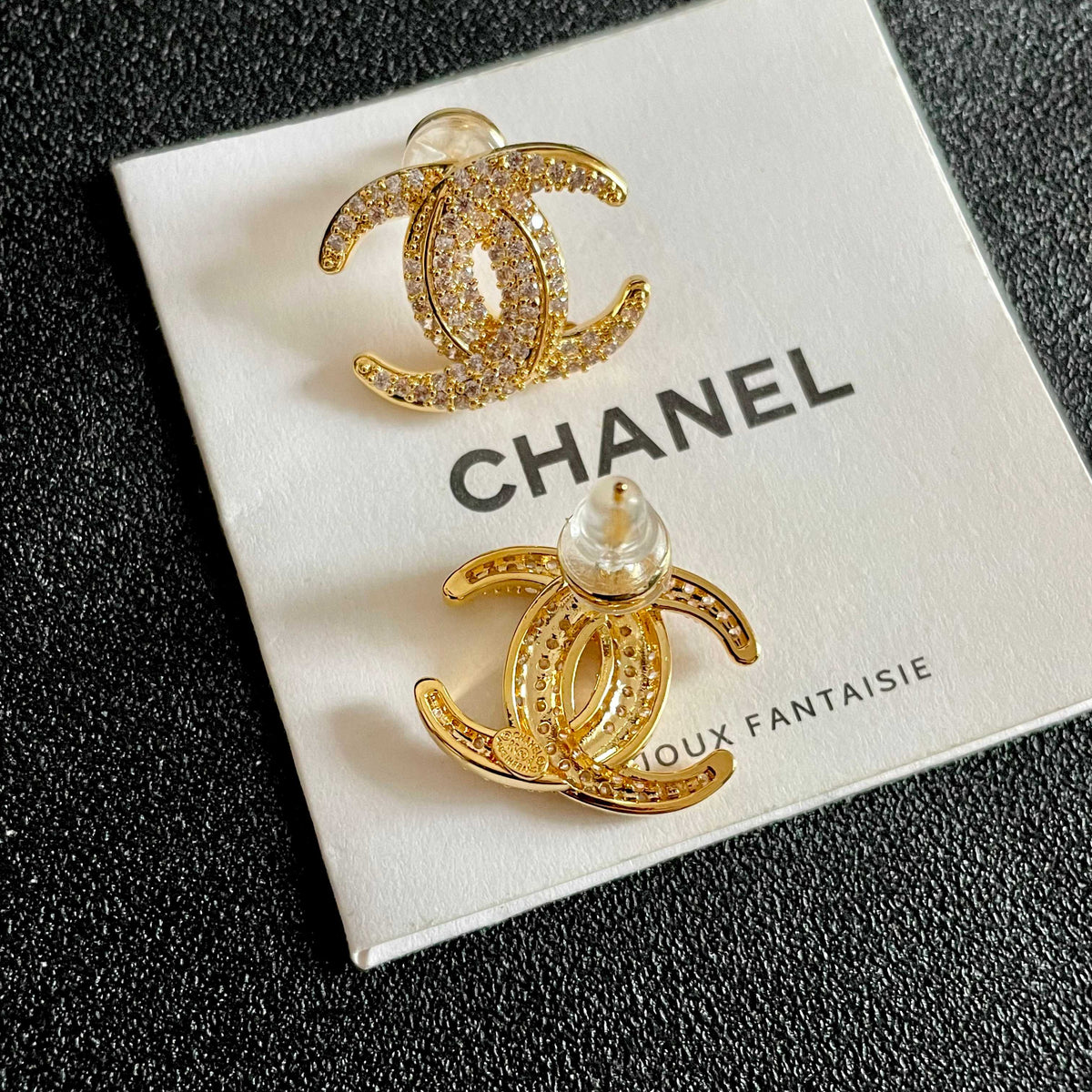 double c Stud Earrings for women - alternate angle view 7