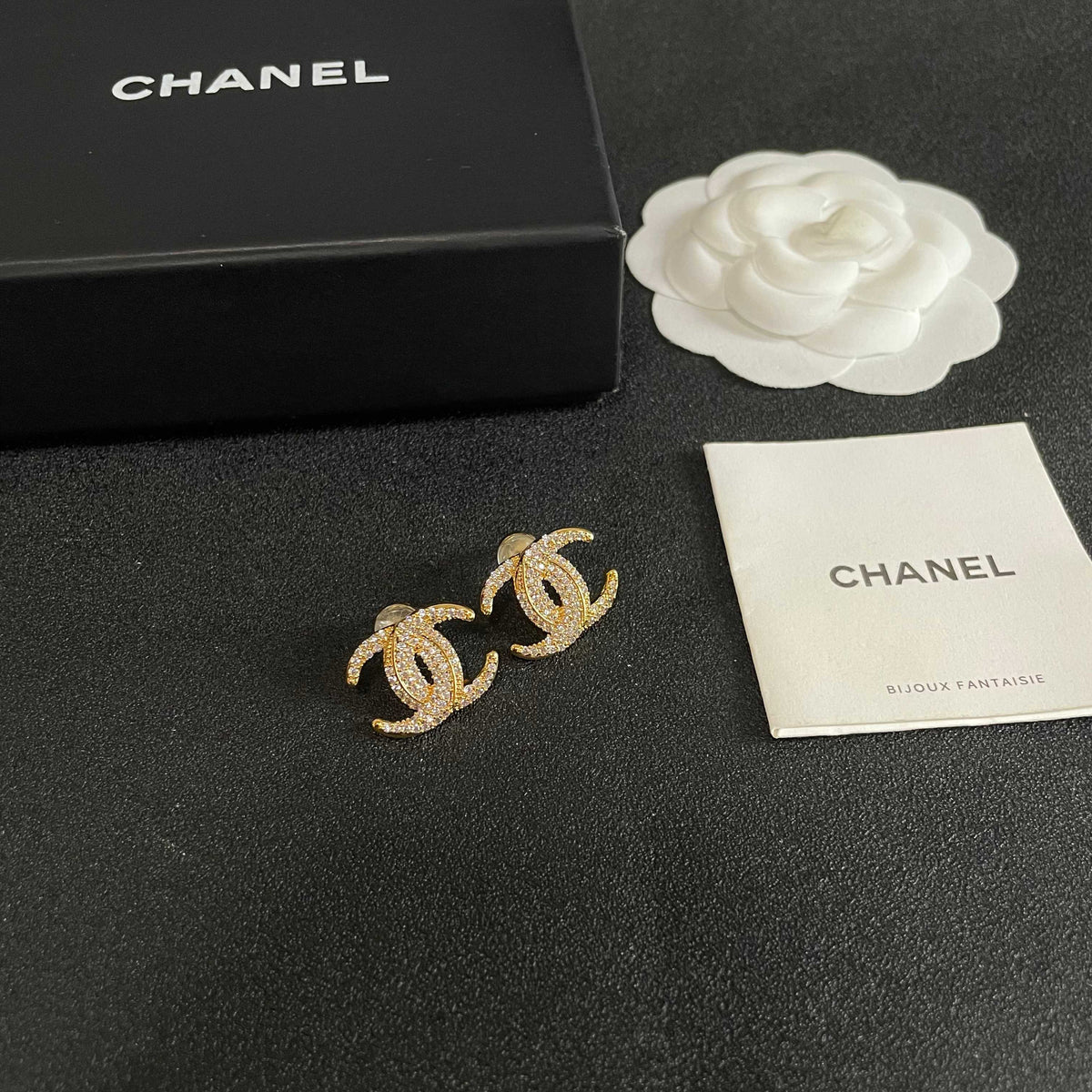 double c Stud Earrings for women - alternate angle view 6