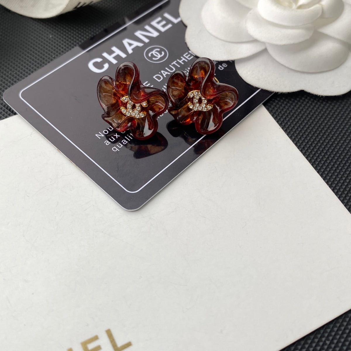 yellow 925 sterling silver floral Stud Earrings for women - alternate angle view 6