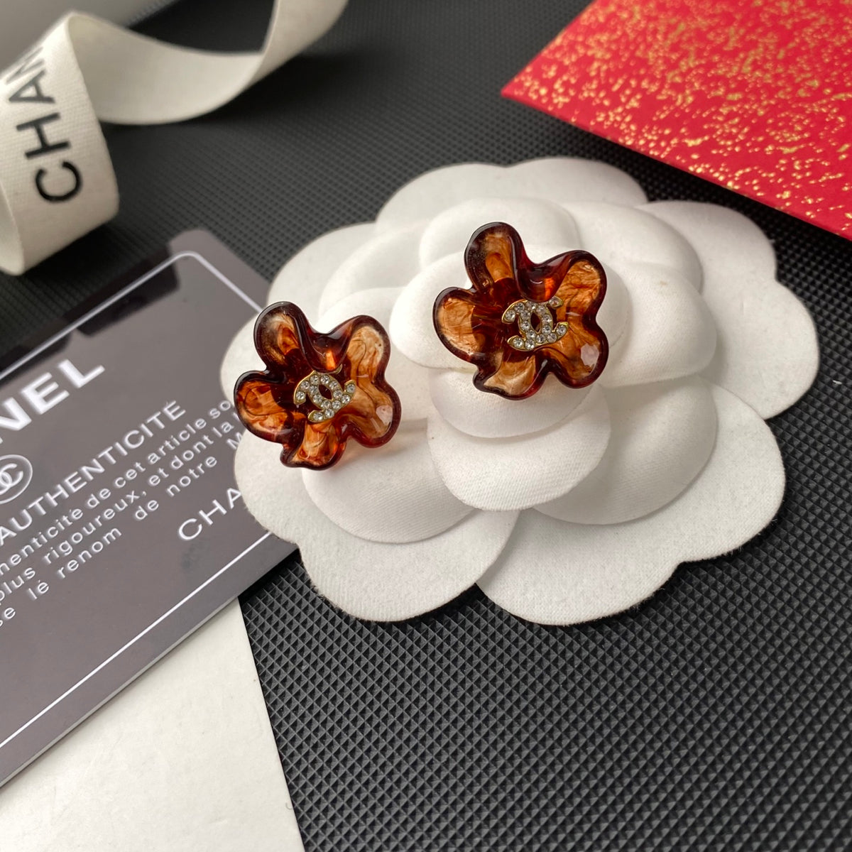 yellow 925 sterling silver floral Stud Earrings for women - product detail view