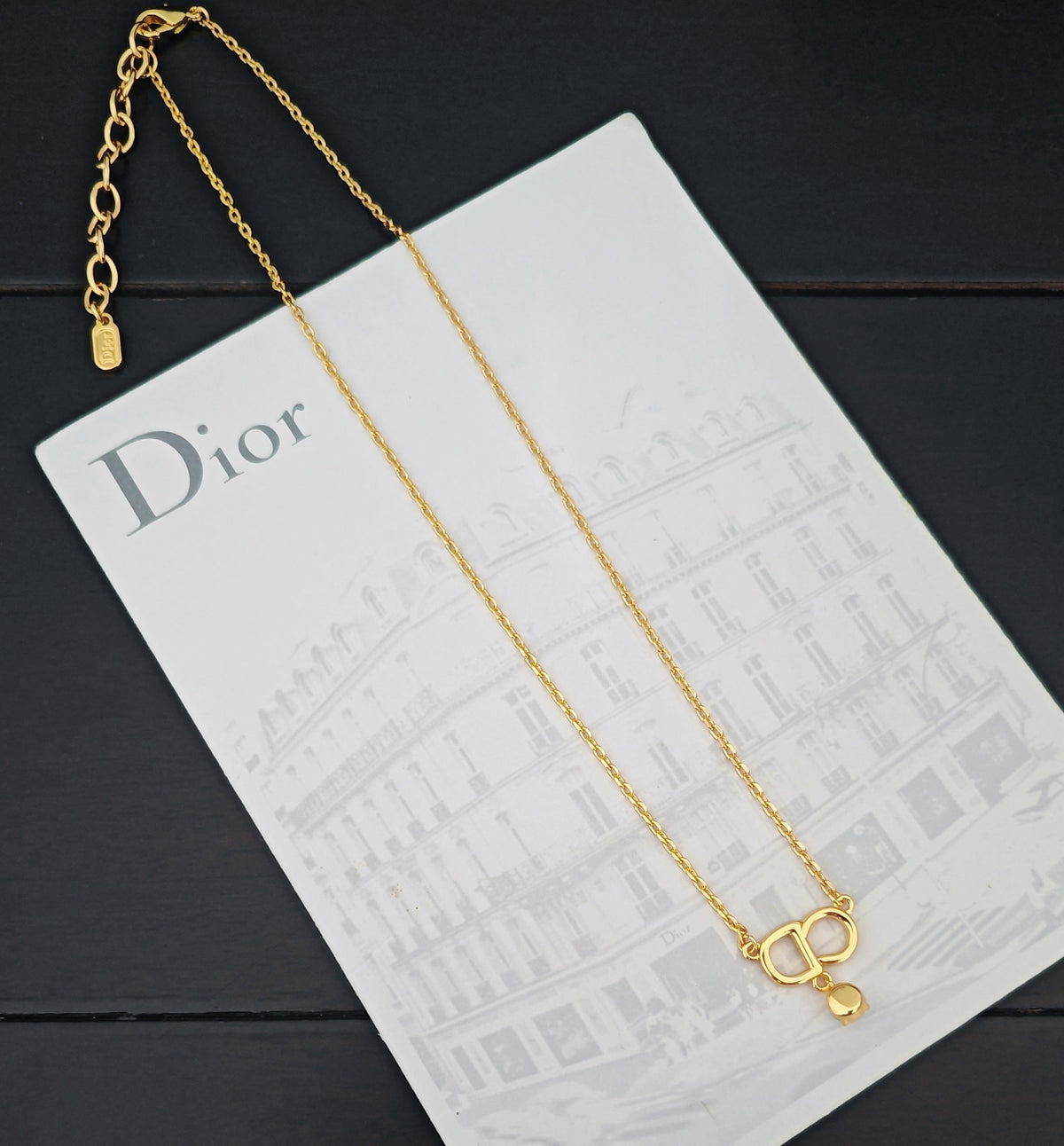 gold brass Necklace for women - alternate angle view 6