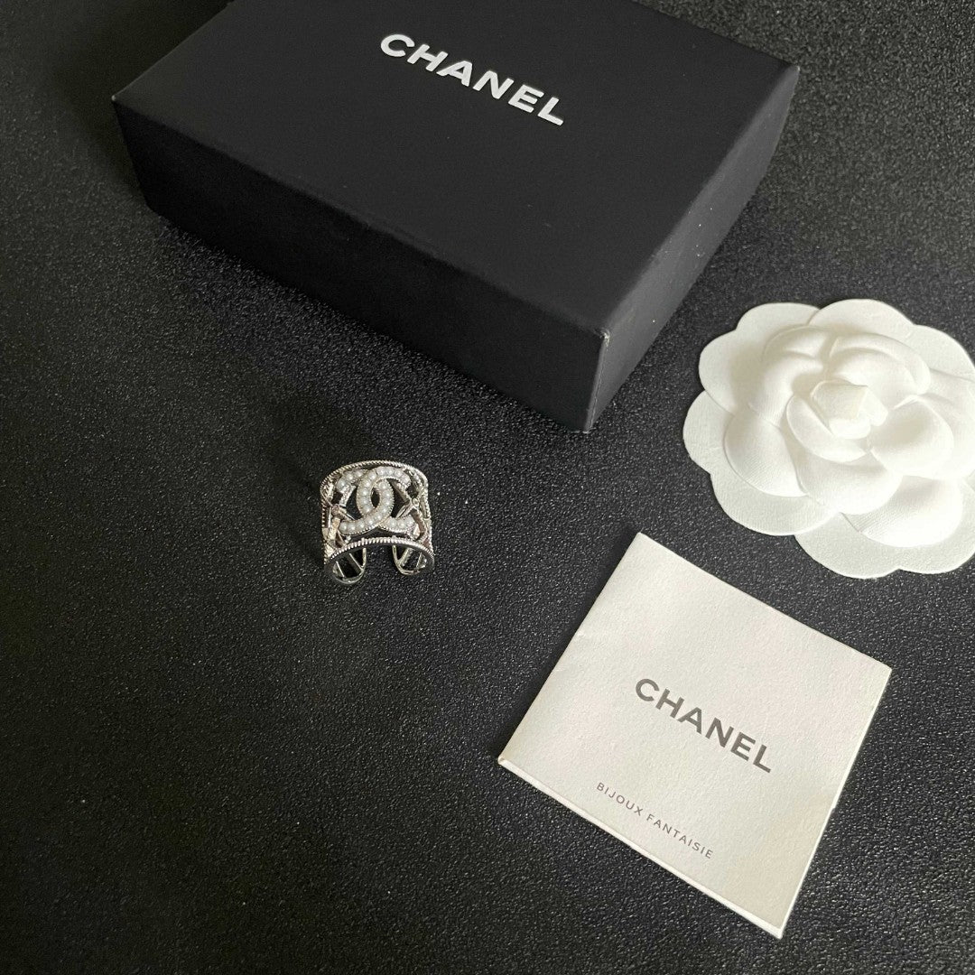white letter Ring for women - alternate angle view 5