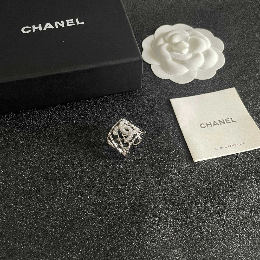 white letter Ring for women - alternate angle view 6