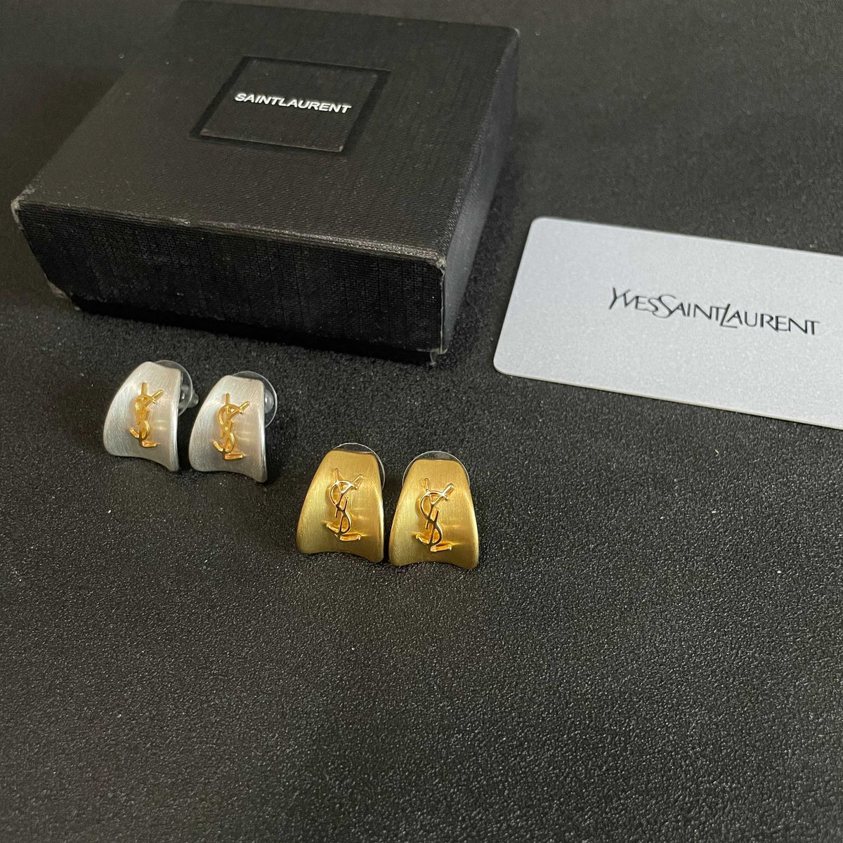 gold 925 sterling silver vintage Stud Earrings for women - alternate angle view 10