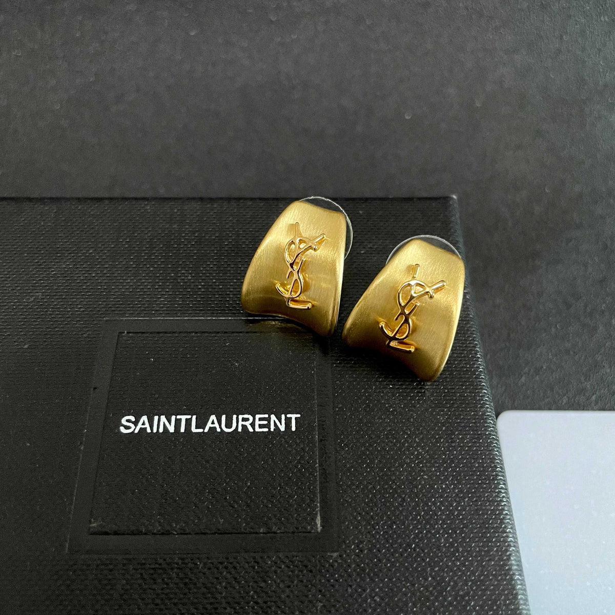 gold 925 sterling silver vintage Stud Earrings for women - alternate angle view 9