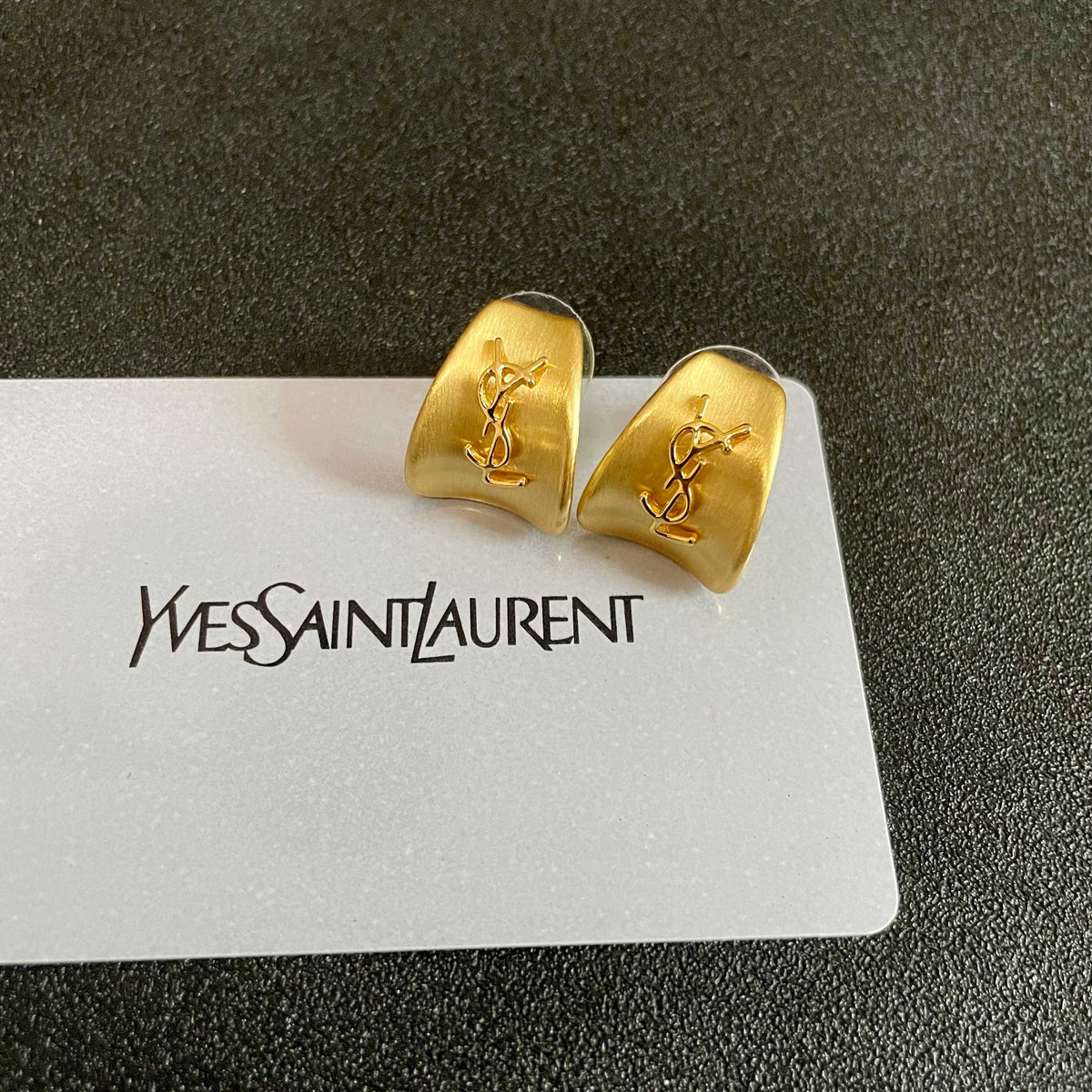gold 925 sterling silver vintage Stud Earrings for women - alternate angle view 8