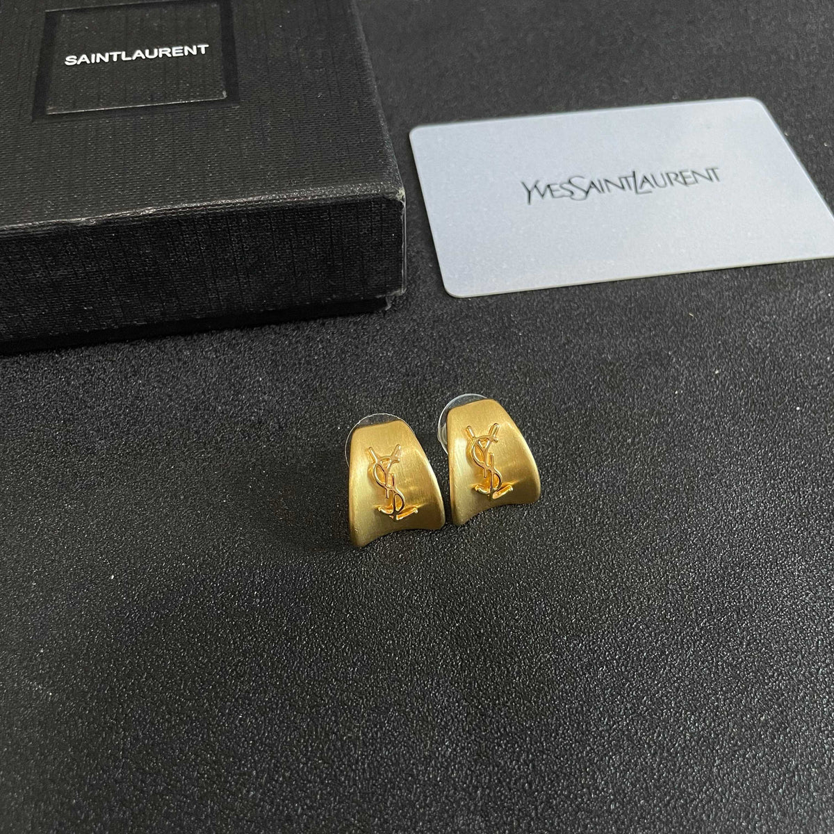 gold 925 sterling silver vintage Stud Earrings for women - alternate angle view 6