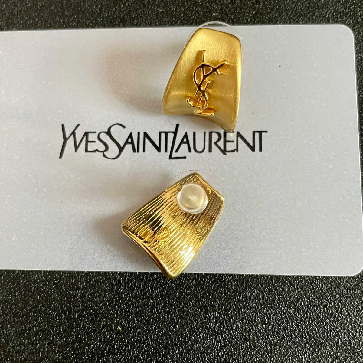 gold 925 sterling silver vintage Stud Earrings for women - alternate angle view 7