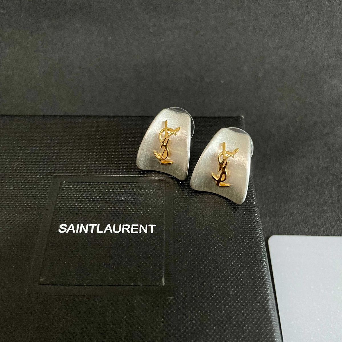 gold 925 sterling silver vintage Stud Earrings for women - alternate angle view 9