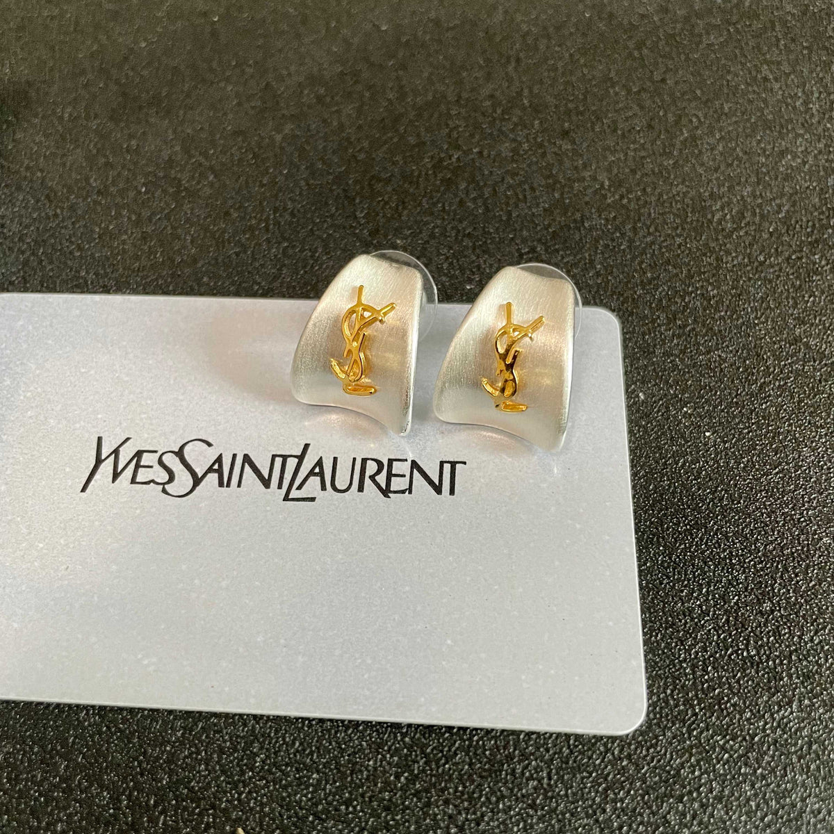 gold 925 sterling silver vintage Stud Earrings for women - alternate angle view 8