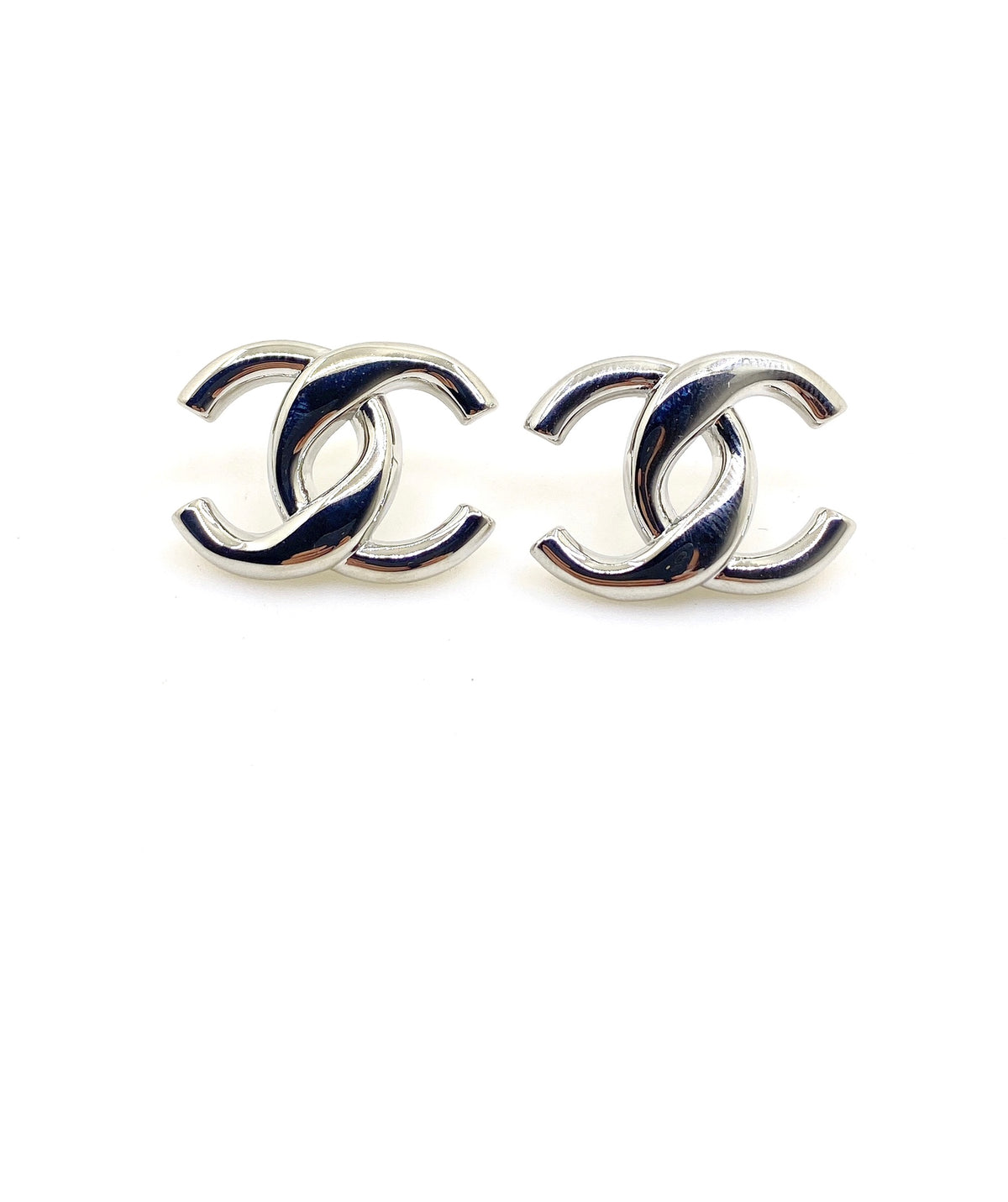 white gold brass Stud Earrings for women - product detail view