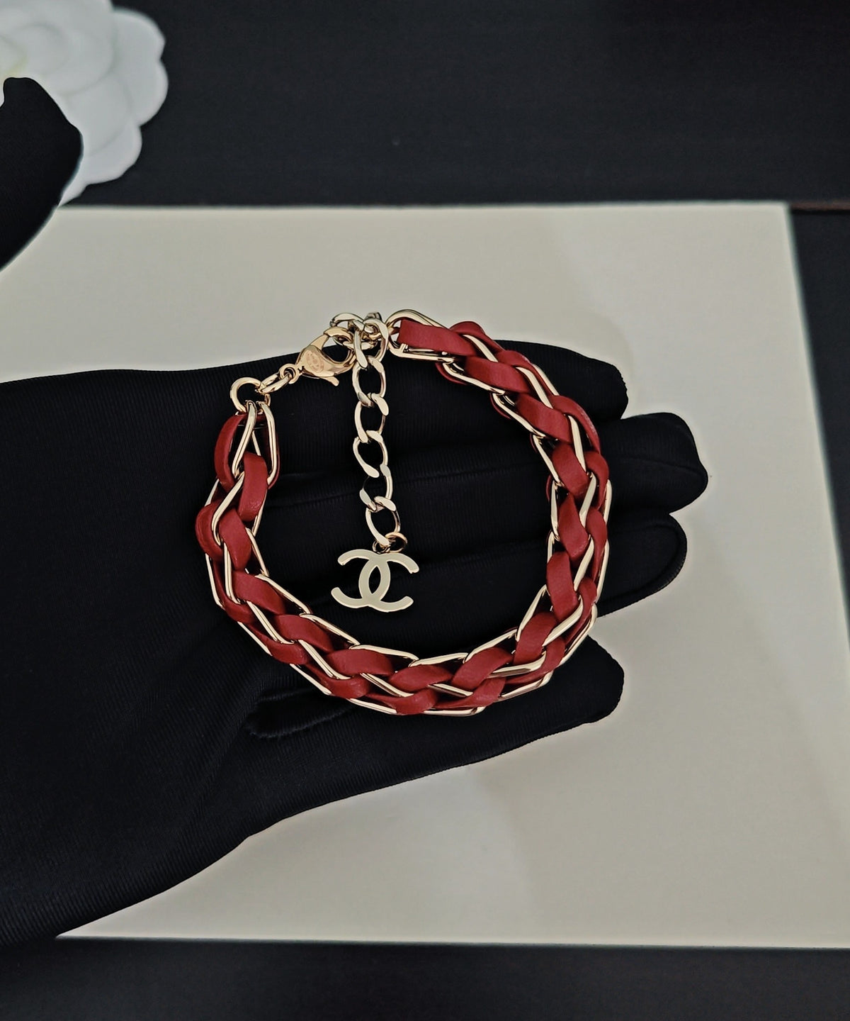 red brass Bracelet for women - alternate angle view 2