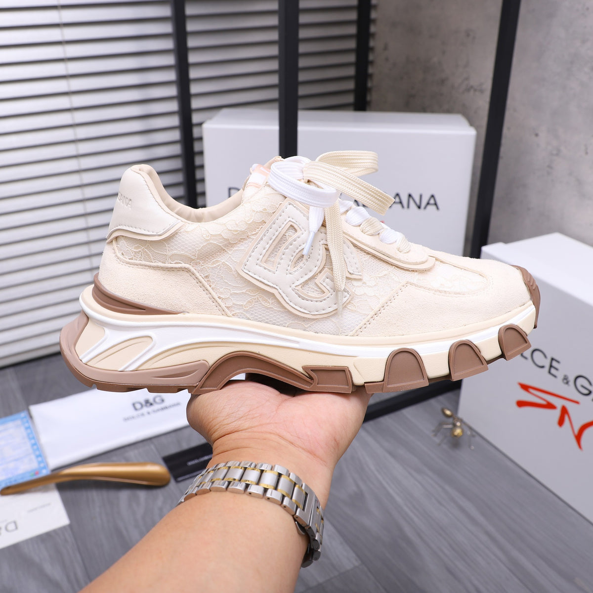 Dolce & Gabbana DG Couple's Suede Casual Sneakers