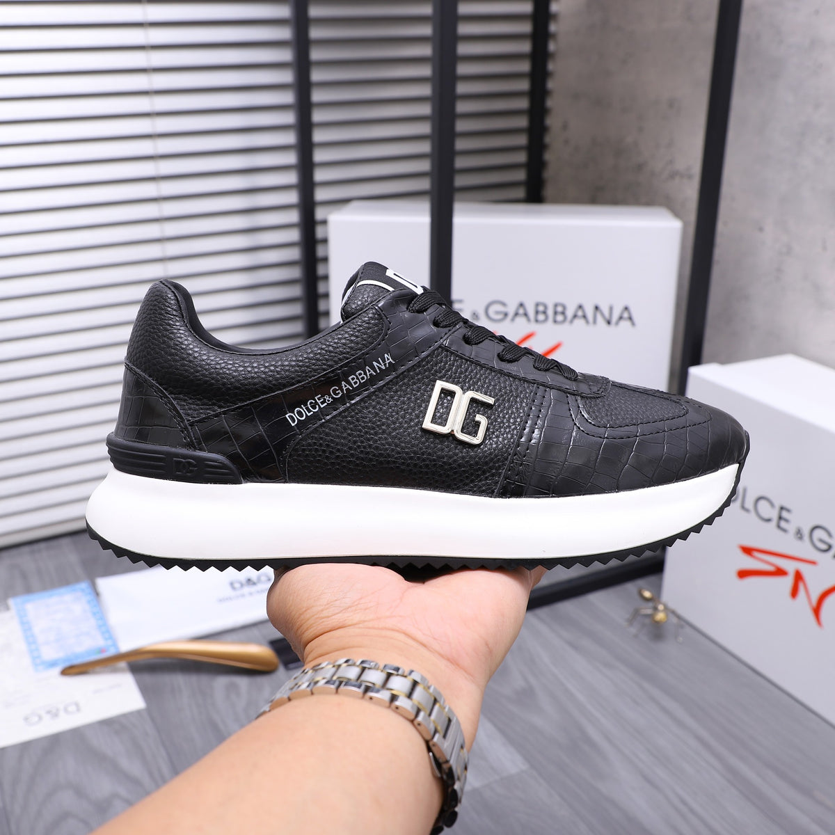 Dolce & Gabbana DG Men's Lace-Up Casual Shoes