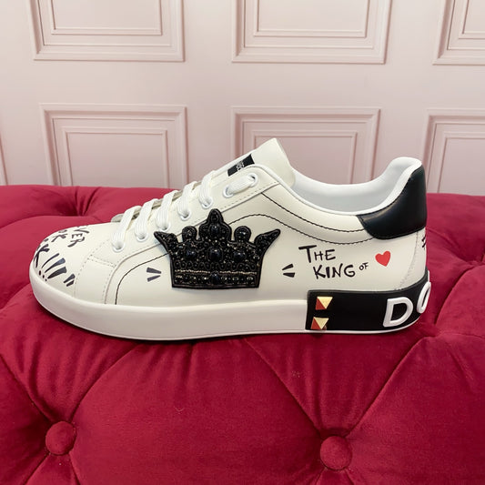 Dolce & Gabbana DG Heavy-Craft Calfskin Sneakers with 5D Accents