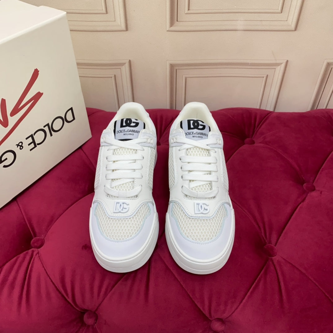 Dolce & Gabbana DG Heavy-Craft Calfskin Sneakers with 5D Accents