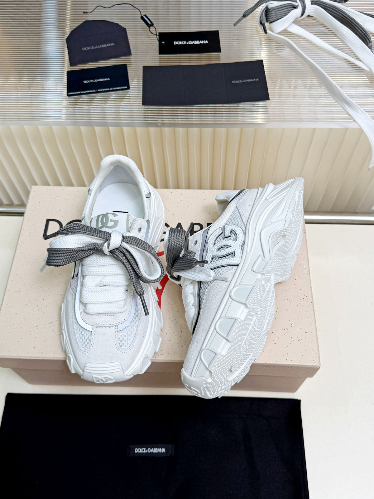 Dolce & Gabbana DG Couple's Oxford & Lace Sneakers