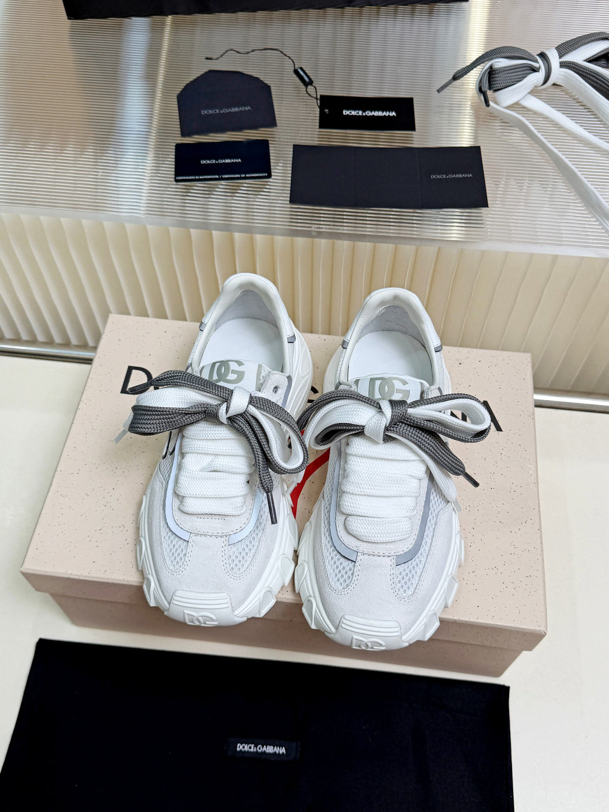 Dolce & Gabbana DG Couple's Oxford & Lace Sneakers