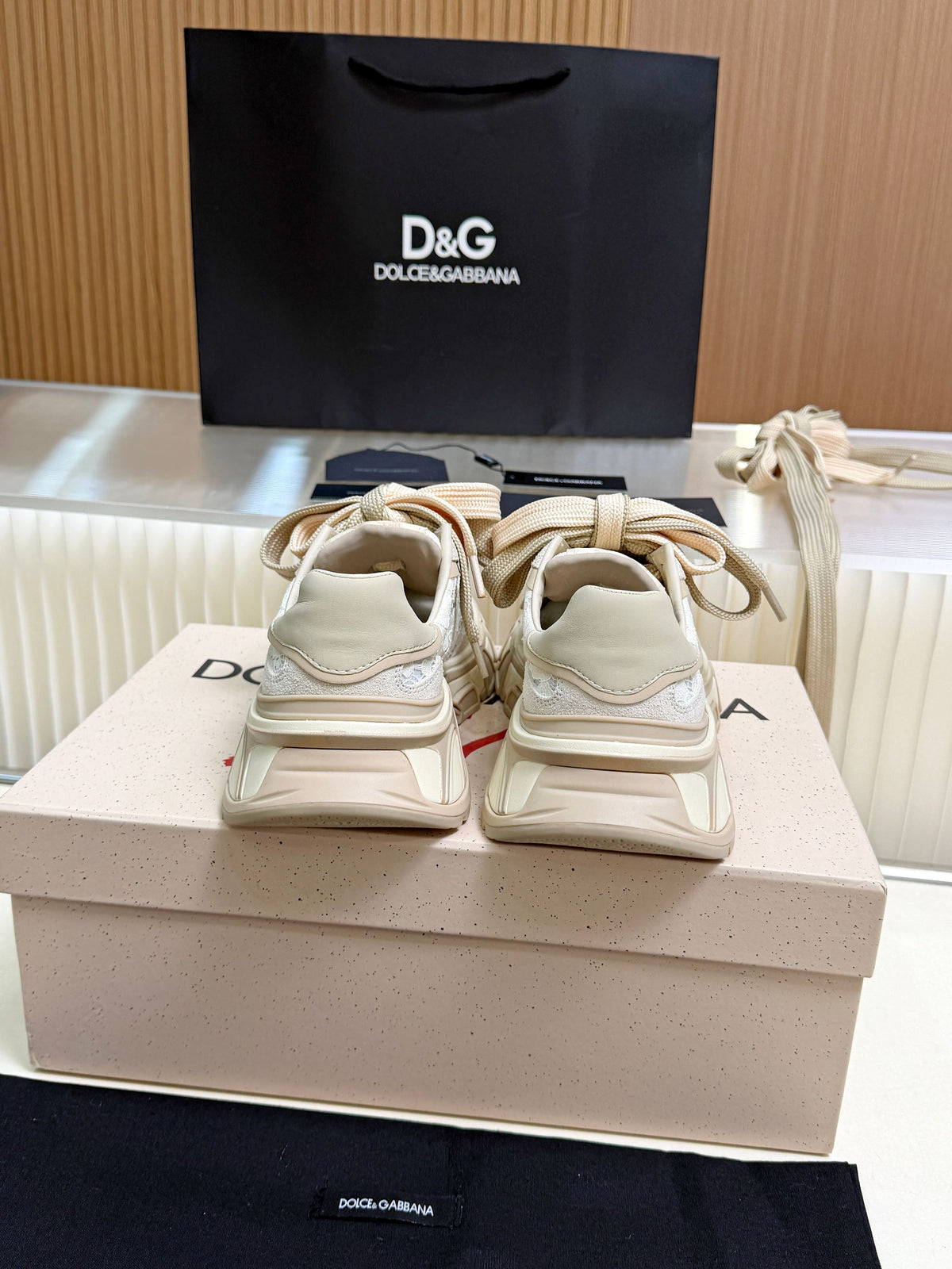 Dolce & Gabbana DG Couple's Oxford & Lace Sneakers