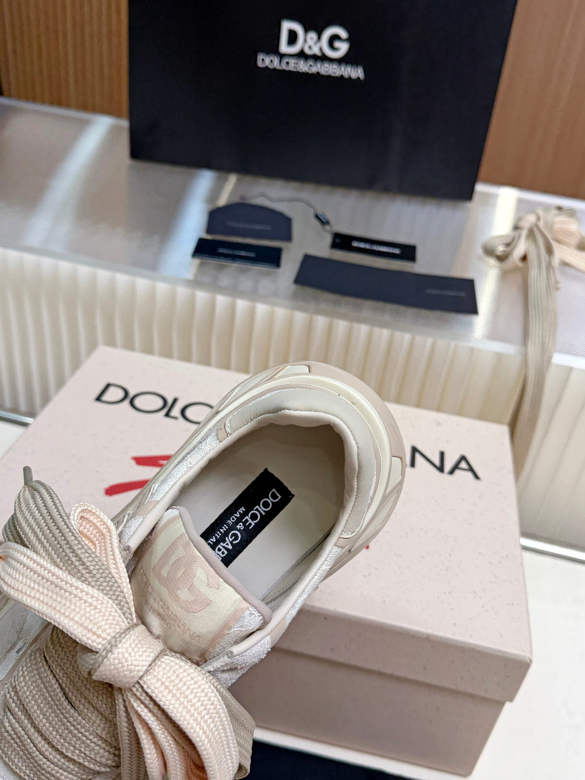 Dolce & Gabbana DG Couple's Oxford & Lace Sneakers