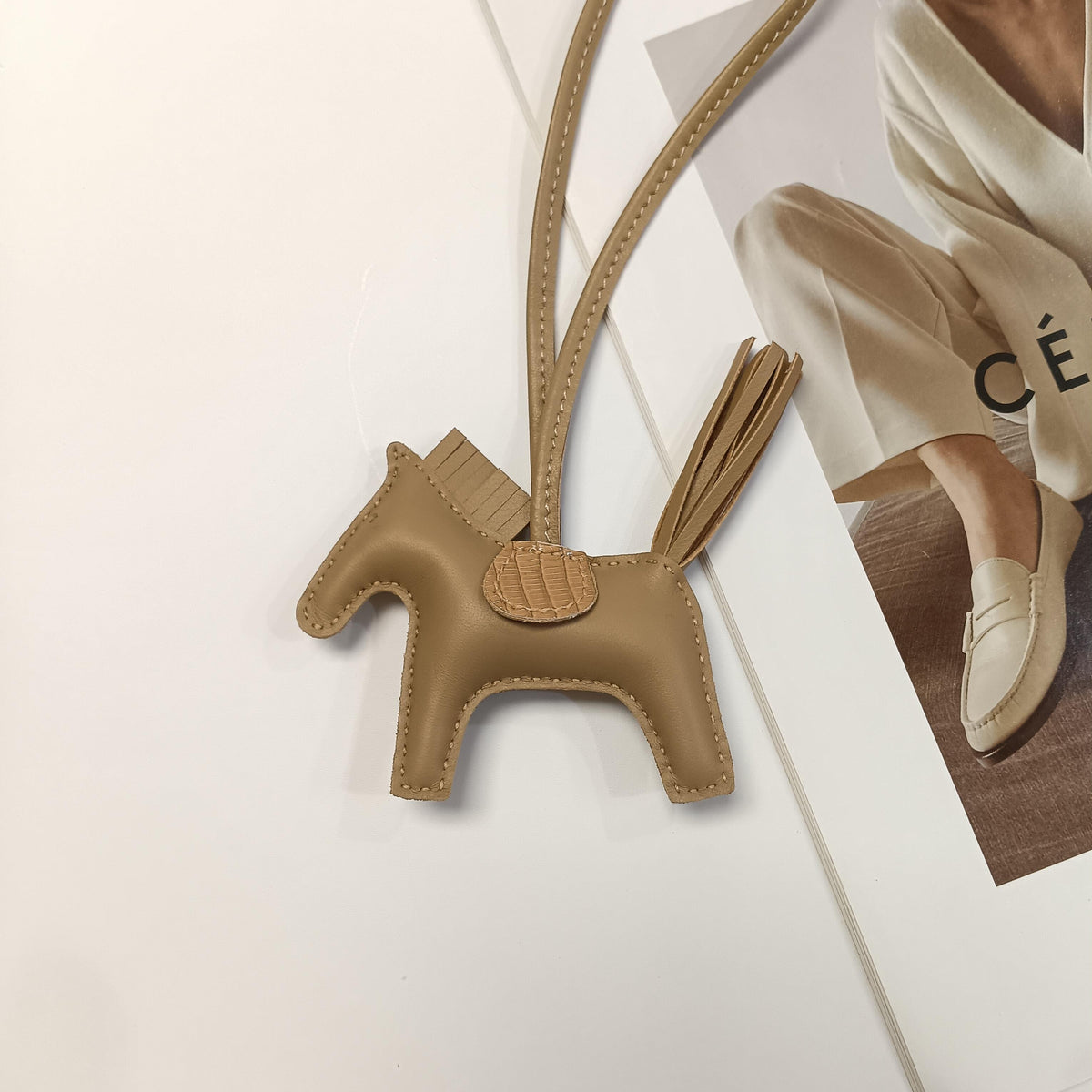 yellow genuine leather cute fashion accessory for women - alternate angle view 2