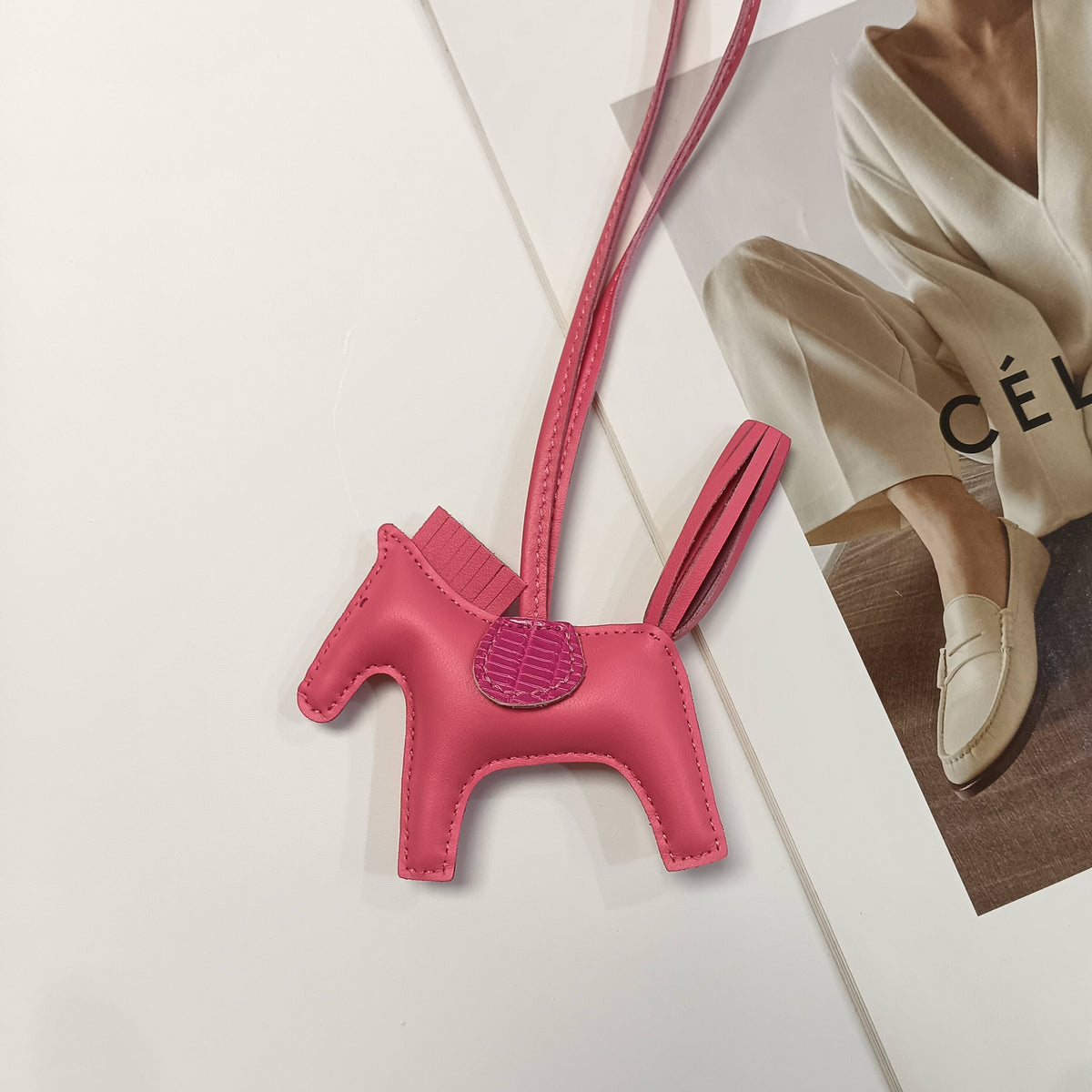 yellow genuine leather cute fashion accessory for women - alternate angle view 4