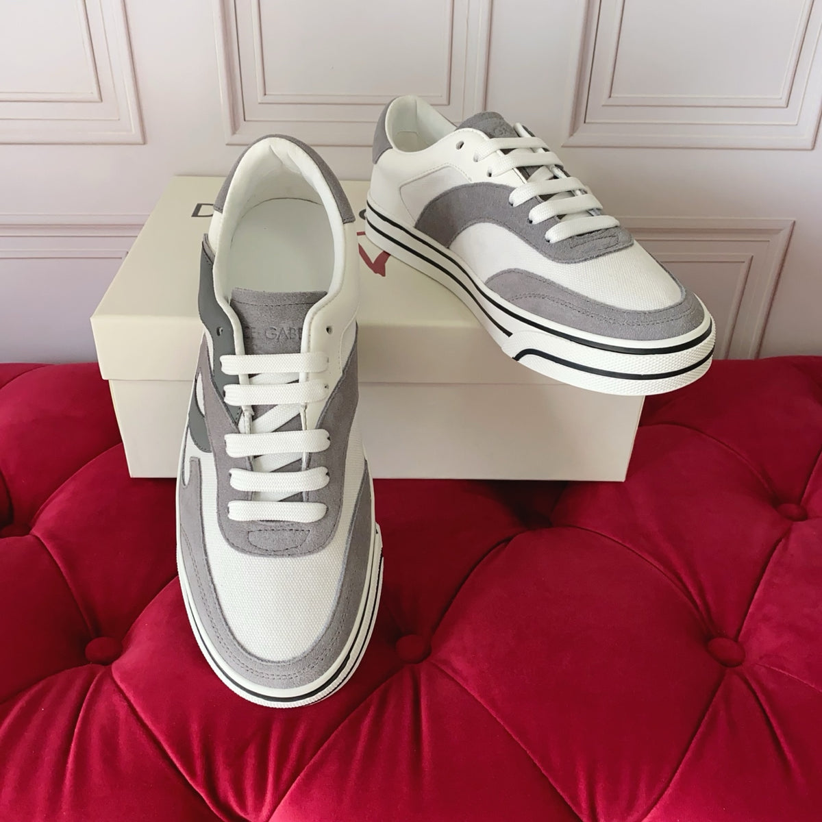 Dolce & Gabbana DG Heavy-Craft Calfskin Sneakers with 5D Accents