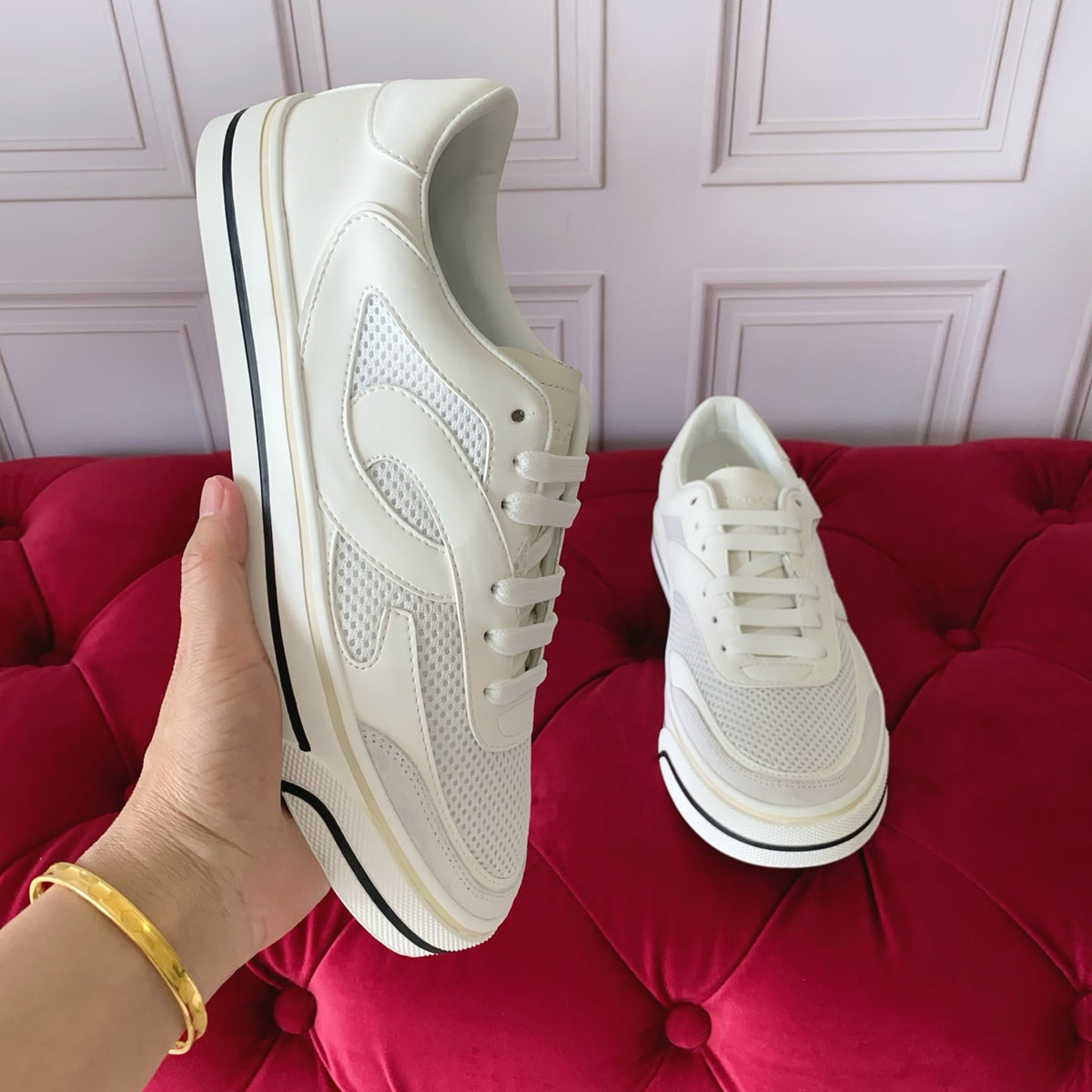 Dolce & Gabbana DG Heavy-Craft Calfskin Sneakers with 5D Accents