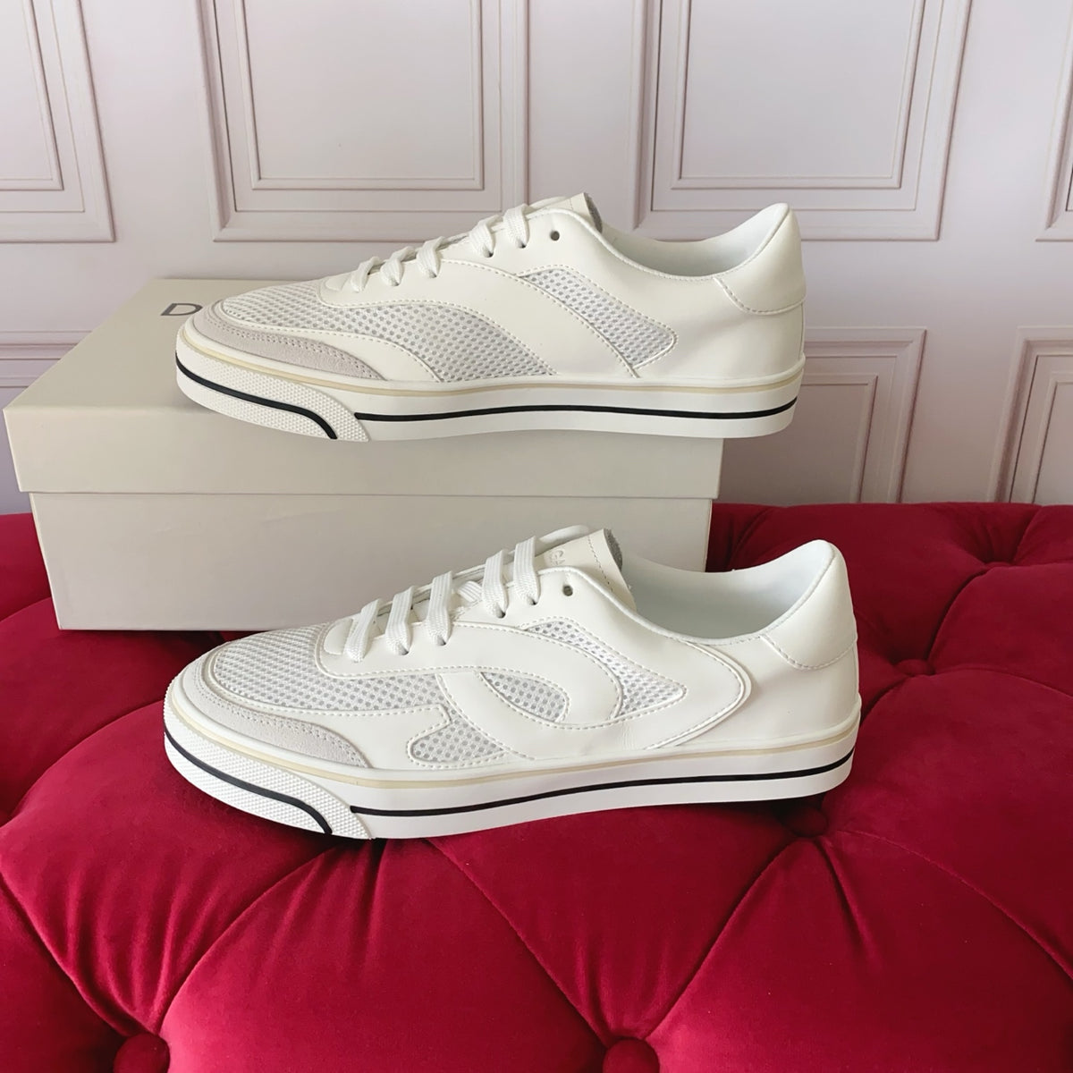 Dolce & Gabbana DG Heavy-Craft Calfskin Sneakers with 5D Accents