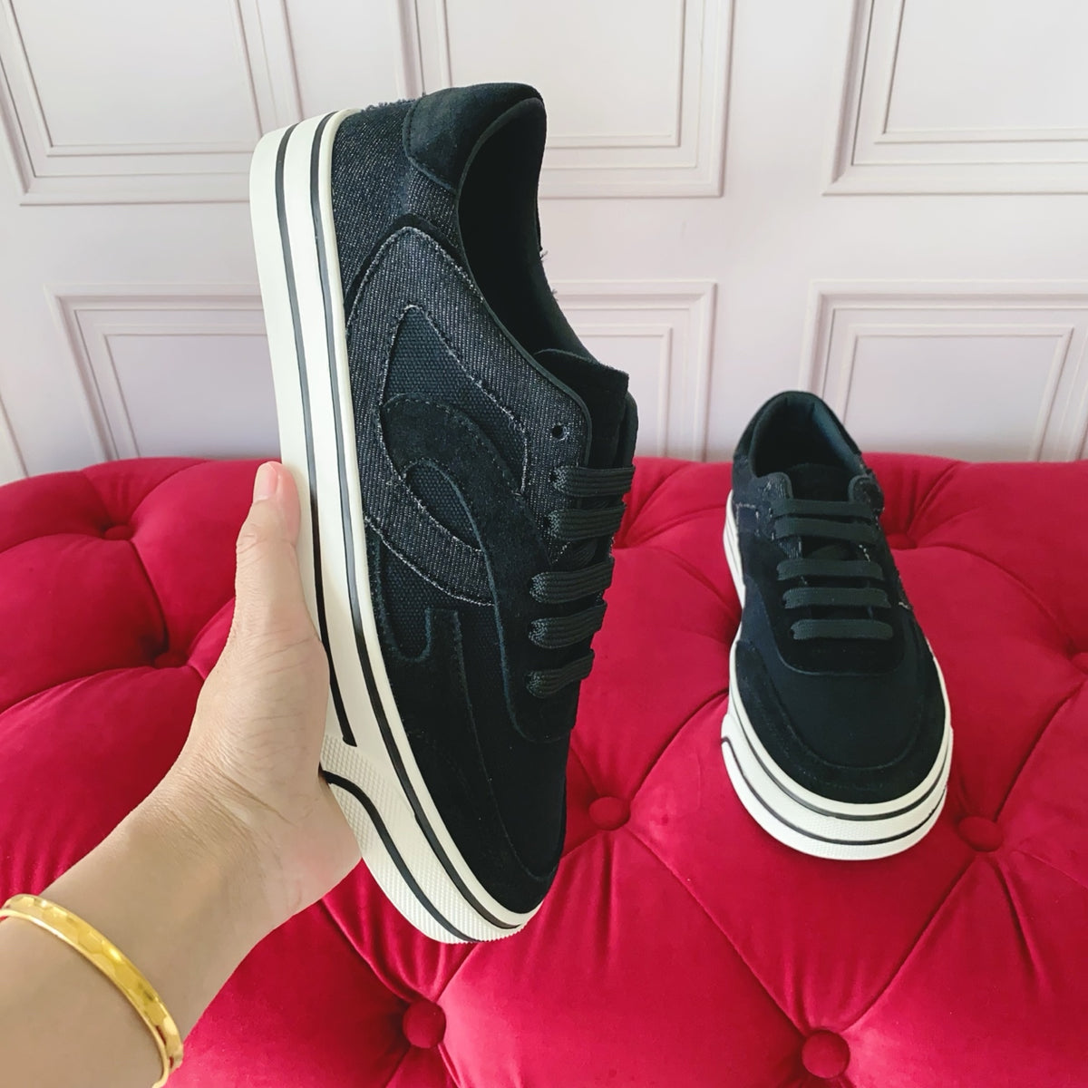 Dolce & Gabbana DG Heavy-Craft Calfskin Sneakers with 5D Accents