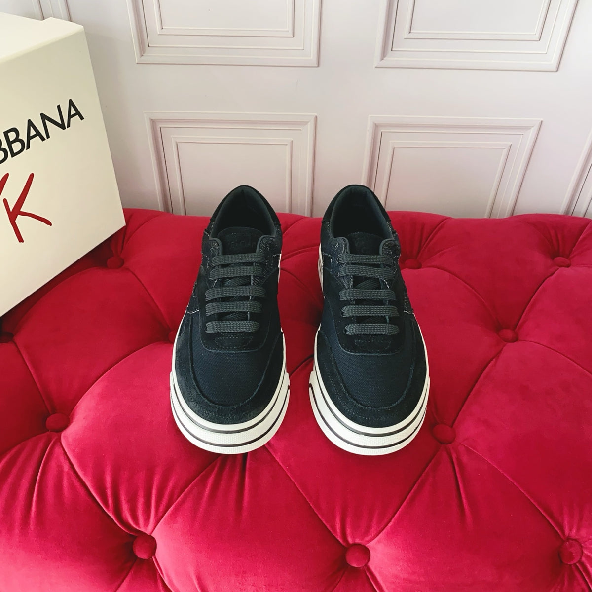 Dolce & Gabbana DG Heavy-Craft Calfskin Sneakers with 5D Accents
