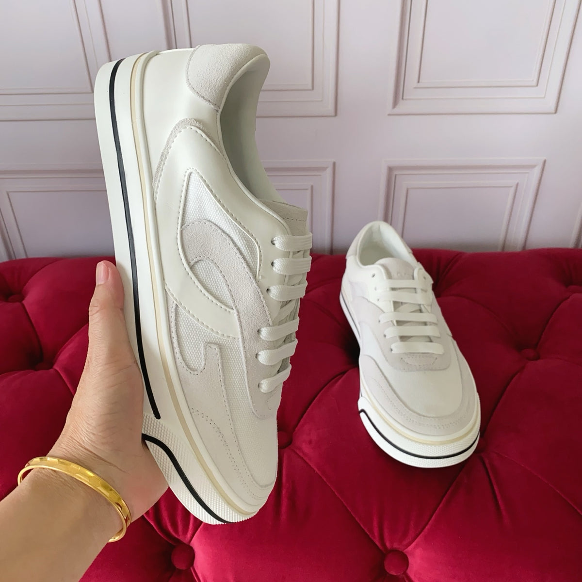 Dolce & Gabbana DG Heavy-Craft Calfskin Sneakers with 5D Accents