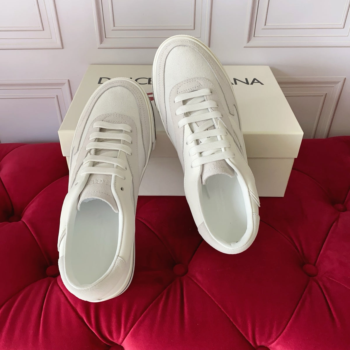 Dolce & Gabbana DG Heavy-Craft Calfskin Sneakers with 5D Accents