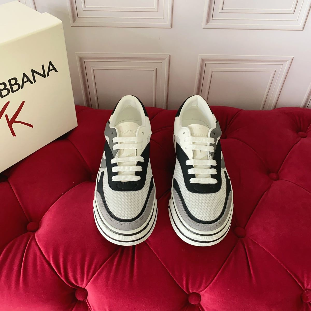 Dolce & Gabbana DG Heavy-Craft Calfskin Sneakers with 5D Accents