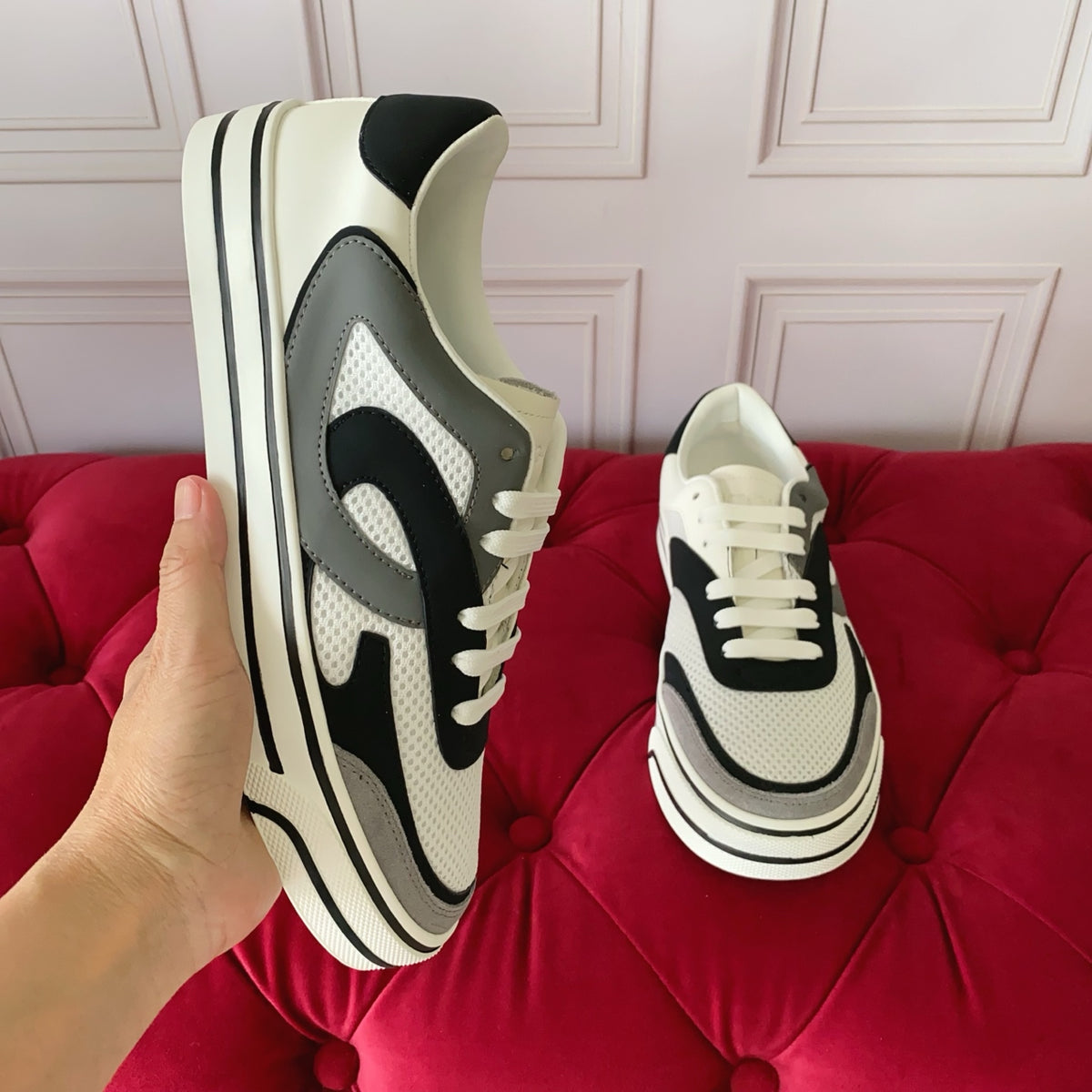 Dolce & Gabbana DG Heavy-Craft Calfskin Sneakers with 5D Accents