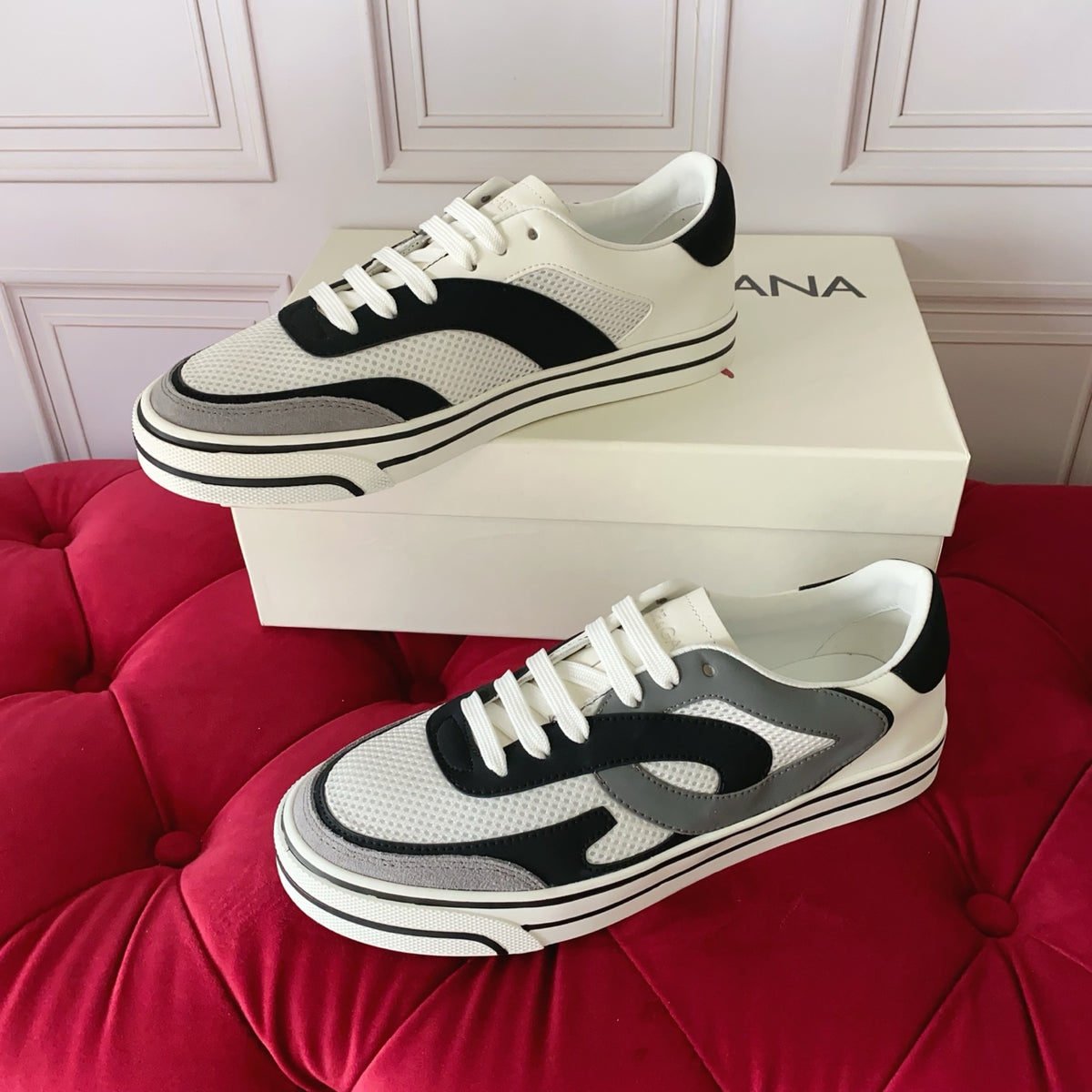 Dolce & Gabbana DG Heavy-Craft Calfskin Sneakers with 5D Accents