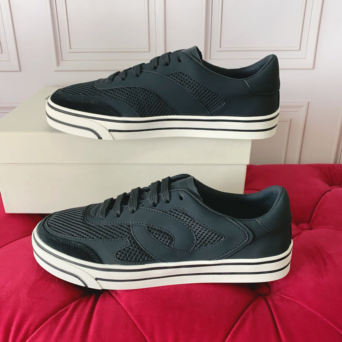 Dolce & Gabbana DG Heavy-Craft Calfskin Sneakers with 5D Accents