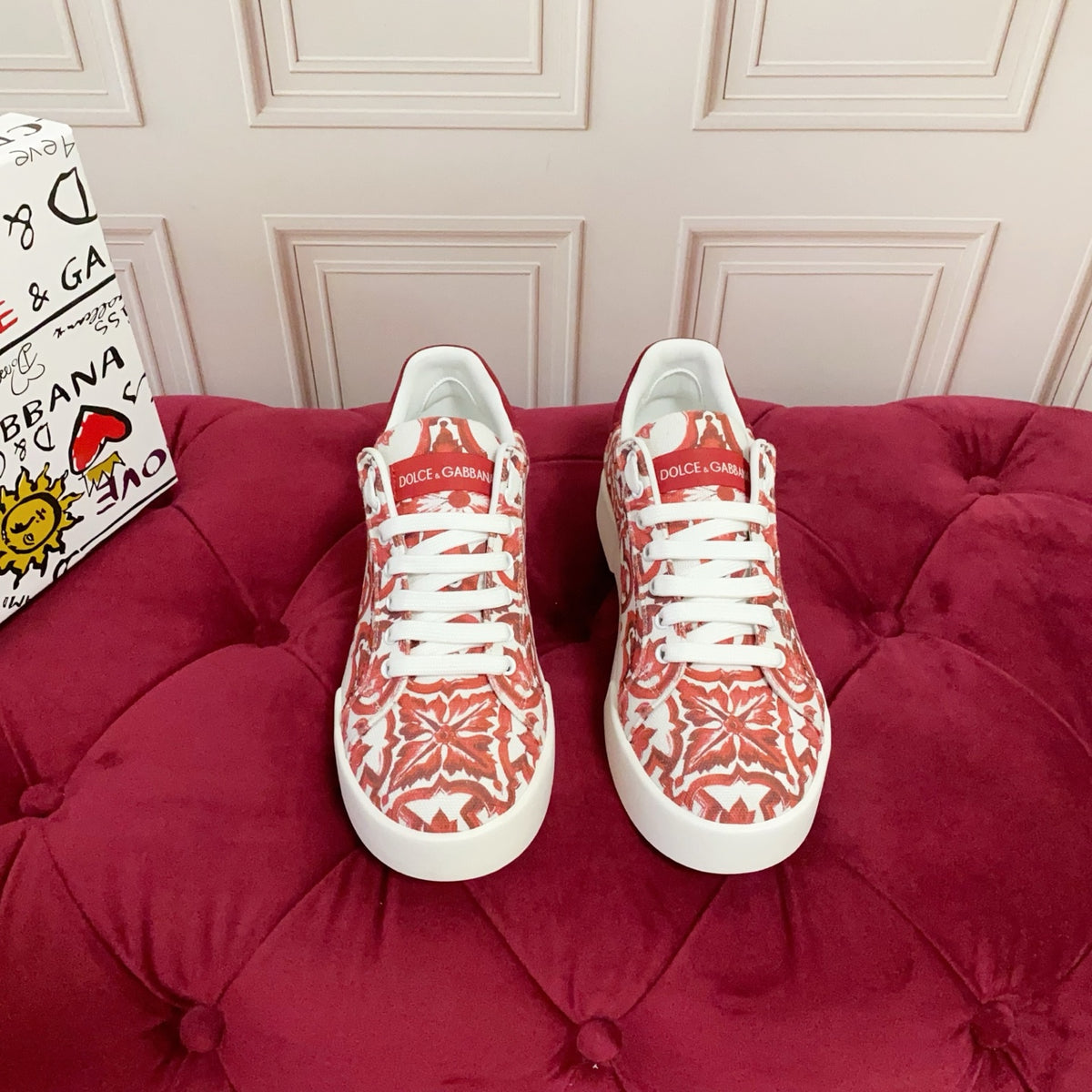 Dolce & Gabbana DG Heavy-Craft Calfskin Sneakers with 5D Accents