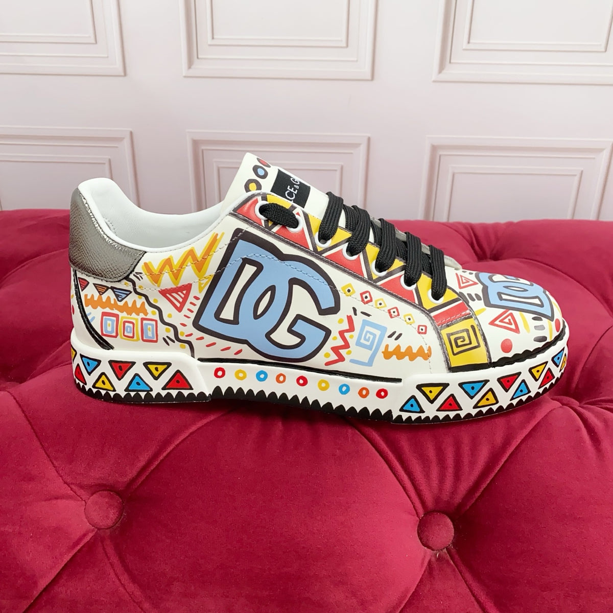 Dolce & Gabbana DG Heavy-Craft Calfskin Sneakers with 5D Accents