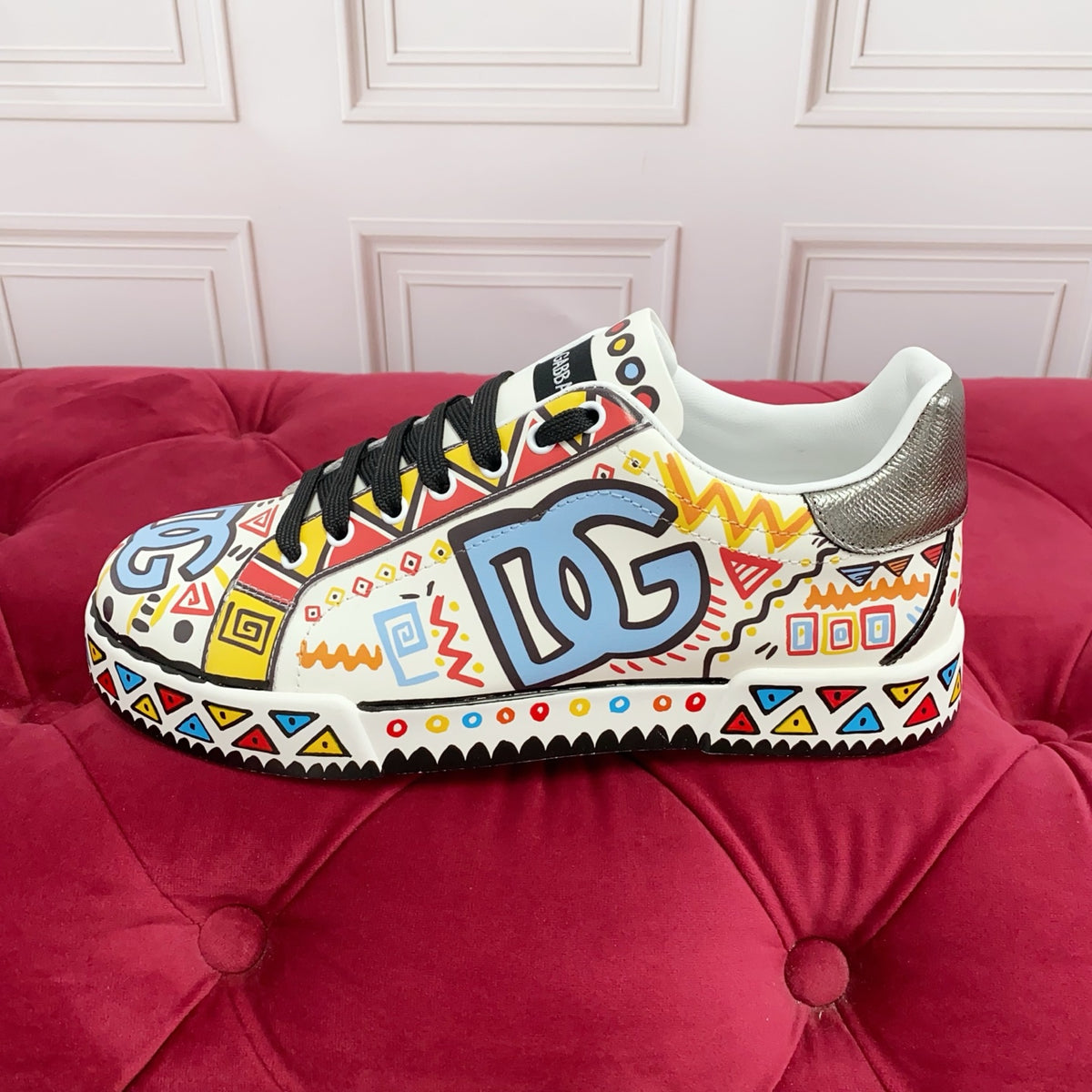 Dolce & Gabbana DG Heavy-Craft Calfskin Sneakers with 5D Accents