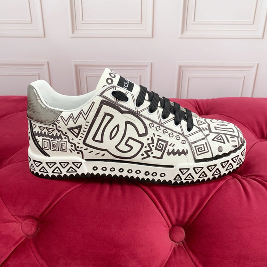 Dolce & Gabbana DG Heavy-Craft Calfskin Sneakers with 5D Accents