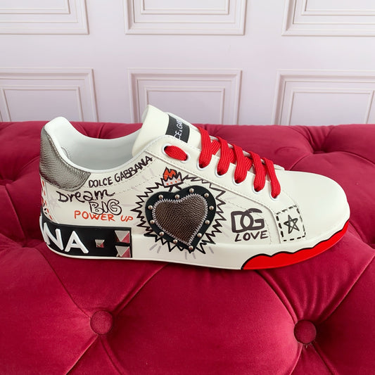 Dolce & Gabbana DG Heavy-Craft Calfskin Sneakers with 5D Accents