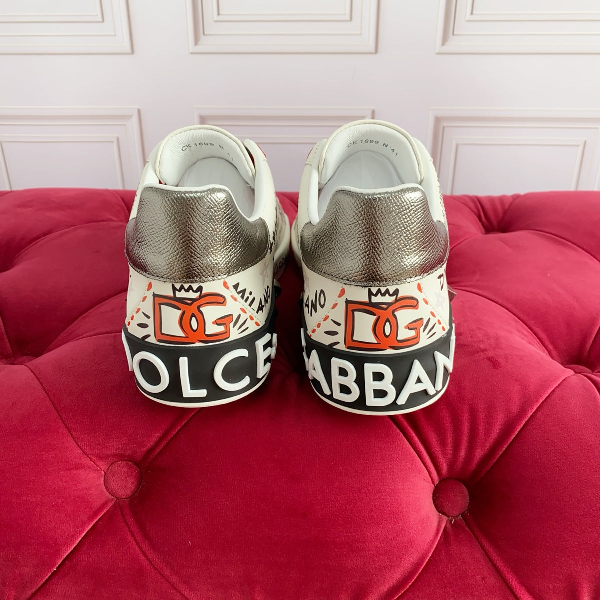 Dolce & Gabbana DG Heavy-Craft Calfskin Sneakers with 5D Accents