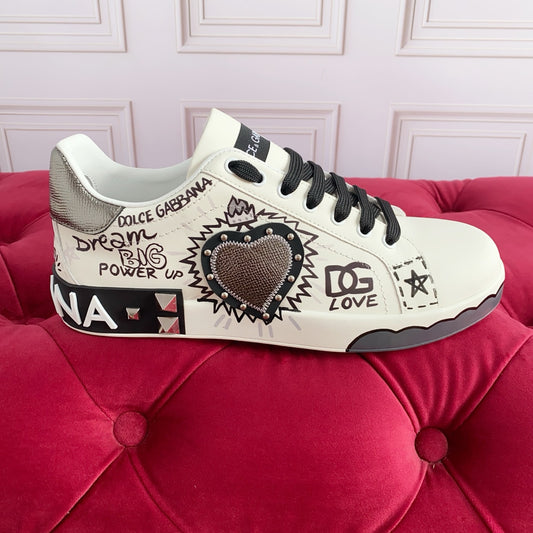 Dolce & Gabbana DG Heavy-Craft Calfskin Sneakers with 5D Accents