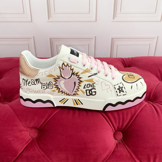 Dolce & Gabbana DG Heavy-Craft Calfskin Sneakers with 5D Accents